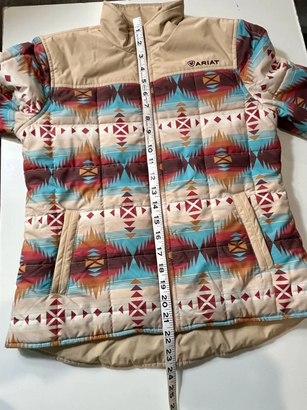 Ariat Girls Crius Insulted Jacket Serrano Southwestern Print L Like-New Aztec